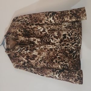 Wrinkle fabric zip up jacket